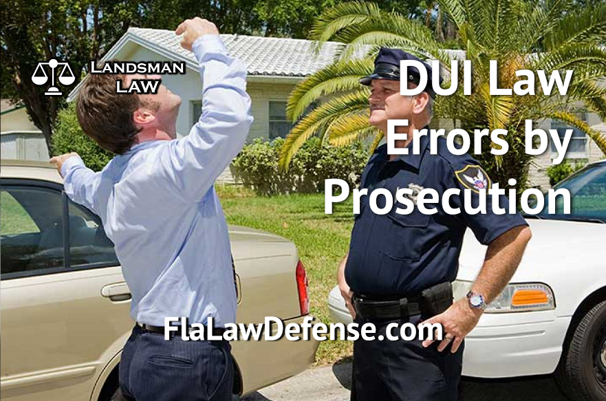 DUI Law Errors by Prosecution