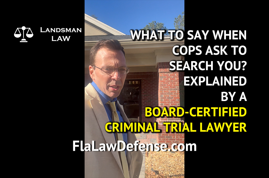 What to say when Cops ask if they can search you - law explained by a criminal trial lawyer