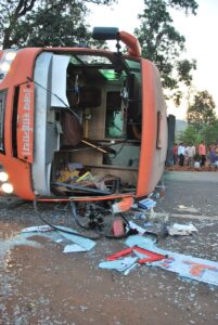 accident, road, bus, disaster, overturned, crash, vehicle, wreck, enroute, mumbai-goa, highway, transportation